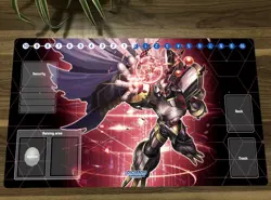 Digimon Duel Playmat Alphamon DTCG CCG Mat Pad Trading Card Game Mat Free Bag - Image 1