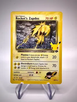 Pokemon TCG Rocket's Zapdos Celebrations: Classic Collection 15/132 Holo Holo... - Image 1