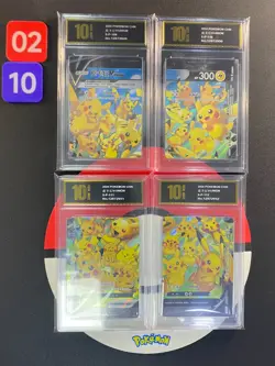 Pokemon TCG S-Chinese Pikachu V-UNION S-P 109-112 4pcs set Grade10 0210 - Image 1