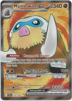 Mamoswine ex 174/159 Ultra Rare Journey Together Pokemon Near Mint - Image 1