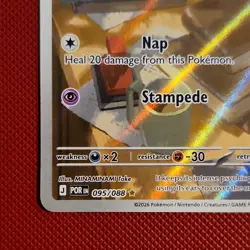 Pokemon Espurr 095/088 POR Full Art Holo Basic Psychic Rare 2026 MINAMINAMI Take - Image 5