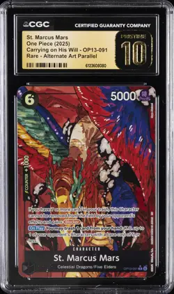 2025 ONE PIECE #OP13-091 ST. MARCUS MARS CGC 10 PRISTINE - Image 1