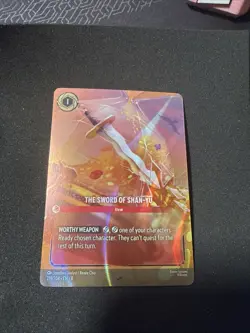 Disney Lorcana TCG the Sword of Shan-Yu Enchanted Card 219/204 Reign of Jafar - Image 1
