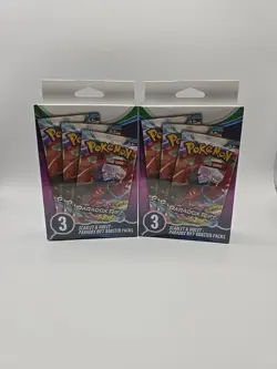 Pokemon Scarlet & Violet Paradox Rift Booster Hanger Box 3 Pack Sealed Lot Of 2 - Image 1