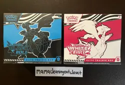 SEALED Pokemon Black Bolt and White Flare Elite Trainer Box ETB - Set of 2 - Image 1