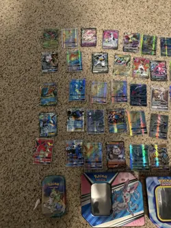 45 Rare EX, GX, V, and VMAX pokemon cards with boxes - Image 5
