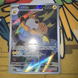 Pokemon TCG Raichu Card 211/193 Paldea Evolved Illustration Rare Full Art Holo - Image 1
