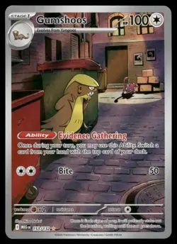 Pokemon Cards Gumshoos 153/132 Mega Evolution Illustration Rare NM - Image 1