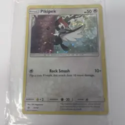 Pokemon Pikipek 11/12 McDonald's 2017 Holo Promo Card Basic Rock Smash - Image 2