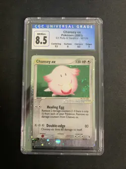 Chansey ex 96/109 (Ruby & Sapphire) Holo Rare Pokemon Card CGC 8.5 - Image 1