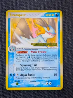 Swampert 11/106 EX EMERALD Reverse Holo STAMPED Pokemon Card - Image 1