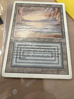 Magic the Gathering Revised Edition Dual Land Underground Sea HP - Image 2