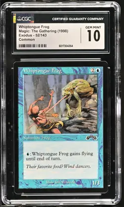 WHIPTONGUE FROG Exodus CGC 10 Gem Mint MTG [Nostalgium] - Image 1