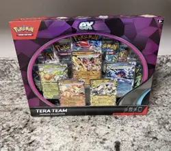 Pokemon Tera Team EX Premium Collection Scarlet & Violet 9 Packs NEW Sealed - Image 1