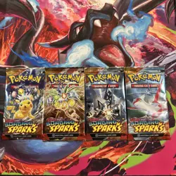 Pokemon TCG Surging Sparks Booster Pack Art Set (4 Pack) NEW & SEALED - Image 1