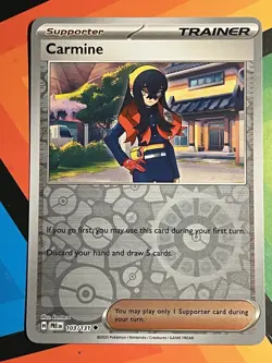 Pokemon Prismatic Evolutions Reverse Holo 103/131 Carmine NM - Image 1