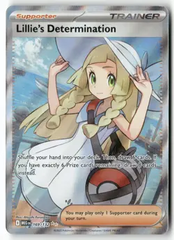 Lillie's Determination 169/132 Ultra Rare Mega Evolution Pokemon Near Mint - Image 1