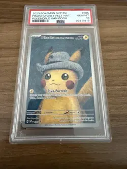 Pokemon Pikachu with Grey Felt Hat Promo PSA 10 085 SVP Scarlet & Violet 2023 - Image 1