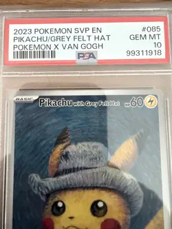 Pokemon Pikachu with Grey Felt Hat Promo PSA 10 085 SVP Scarlet & Violet 2023 - Image 2