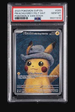 Pokemon Pikachu with Grey Felt Hat Promo PSA 10 085 SVP Scarlet & Violet 2023 - Image 5