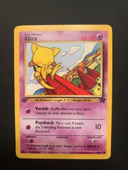 Pokemon 1st Edition Team Rocket (2000) - Abra 49/82 - Common - LP - Image 1