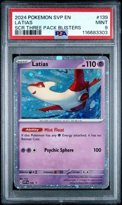 Pokemon TCG Latias 139 Black Star Promo Cosmo Holo Scarlet & Violet PSA 9 - Image 1