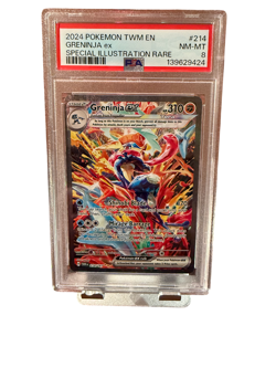 PSA 8 Greninja ex SIR Scarlet & Violet-Twilight Masquerade 214/167 Holo Pokemon - Image 1