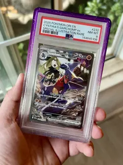 Pokemon TCG Cynthia's Garchomp EX 232/182 SIR Holo Destined Rivals PSA 8 w/Guard - Image 1
