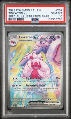 2023 POKEMON PAL EN-PALDEA EVOLVED SPECIAL ILLUSTRATION RARE TINKATON EX PSA 10 - Image 1
