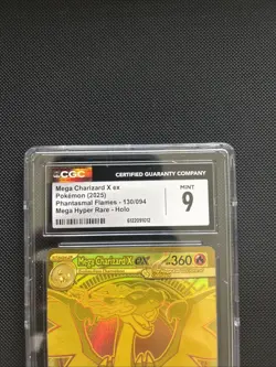 Mega Charizard X ex 130/094 Me02: Phantasmal Flames Holo CGC 9 MINT Pokemon TCG - Image 3