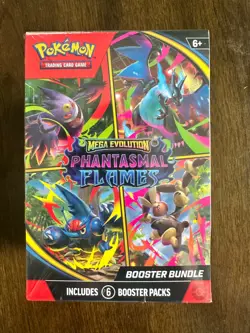 Pokemon Mega Evolution Phantasmal Flames Booster Bundle-*see pics-small hole - Image 1