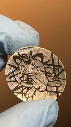 Pokemon TCG Nintendo WOTC Vintage Meowth Collectible Foil Flip Coin 2000 - Image 3