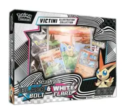 🔥Pokemon TCG S&V Black Bolt & White Flare Victini Illustration Collection new - Image 1