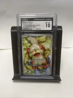 2024 POKEMON TWM EN-TWILIGHT MASQUERADE #181 HISUIAN GROWLITHE CGC 10 - Image 1
