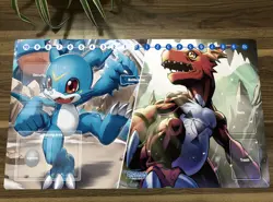Digimon Duel Playmat Guilmon & Veemon DTCG CCG Mat Pad Trading Card Game Mat - Image 1