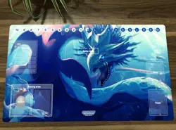 Digimon Duel Playmat Mega Seadramon DTCG CCG Mat Trading Card Game Mat Free Bag - Image 1