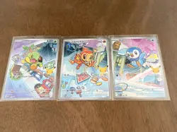 Pokemon - First Partner Illustration - Gen 4 Turtwig Chimchar Piplup #1 NM - Image 1