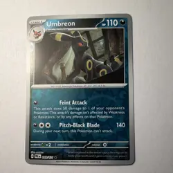 Pokemon Umbreon 059/131 Prismatic Evolutions Reverse Holo Rare 110 HP Pitch-Bla… - Image 1