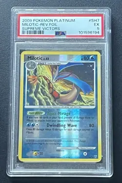 Pokemon Milotic Supreme Victors Rev Foil PSA 5 & Lugia POP Series 5 Holo PSA 6 - Image 1