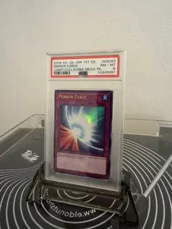 Mirror Force Ultra Rare 1st Ed. YuGiOh Legendary Collection Kaiba PSA 8 - Image 1