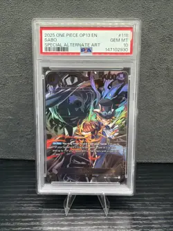 2025 One Piece - Sabo OP07-118 SP Carrying On His Will PSA 10 - Image 1