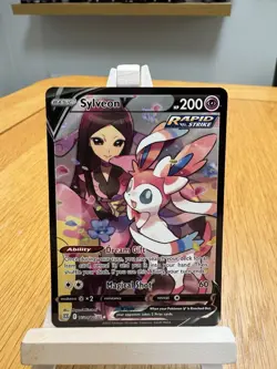 Pokemon Sylveon V Full Art TCG TG14/TG30 Brilliant Stars Trainer Gallery Card - Image 1