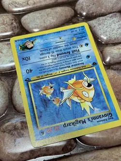 1st Edition Giovanni’s Magikarp Vintage 73/132 Pokemon Card - Image 4