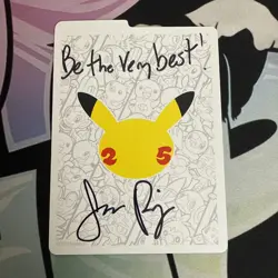 Pokemon Card Divider SIGNED by Pokemon Theme Singer Jason Paige - Image 2