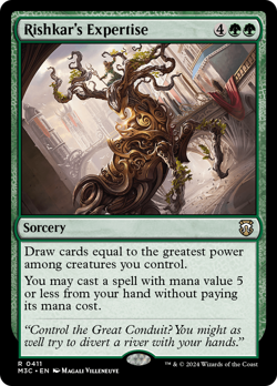 Rishkar's Expertise #411 | Near Mint | Modern Horizons 3 Commander Magic MTG - Image 1