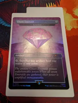 MTG Sonic x Secret Lair Chaos Emerald (Lotus Petal) Purple 7034 Mythic Foil - NM - Image 1