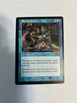 MTG Rhystic Study Prophecy Magic the Gathering NEVER PLAYED - Image 1