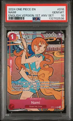 2024 ONE PIECE ENGLISH VERSION 1ST ANV SET #016 NAMI PSA 10 - Image 1