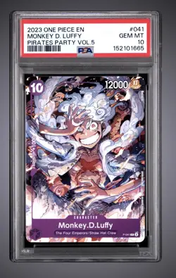 2023 ONE PIECE PROMOS PIRATES PARTY VOL.5 #041 MONKEY D. LUFFY PSA 10 - Image 1