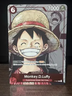 Monkey D Luffy Manga Promo 25th Anniversary Alt Art P-001 One Piece Card English - Image 1